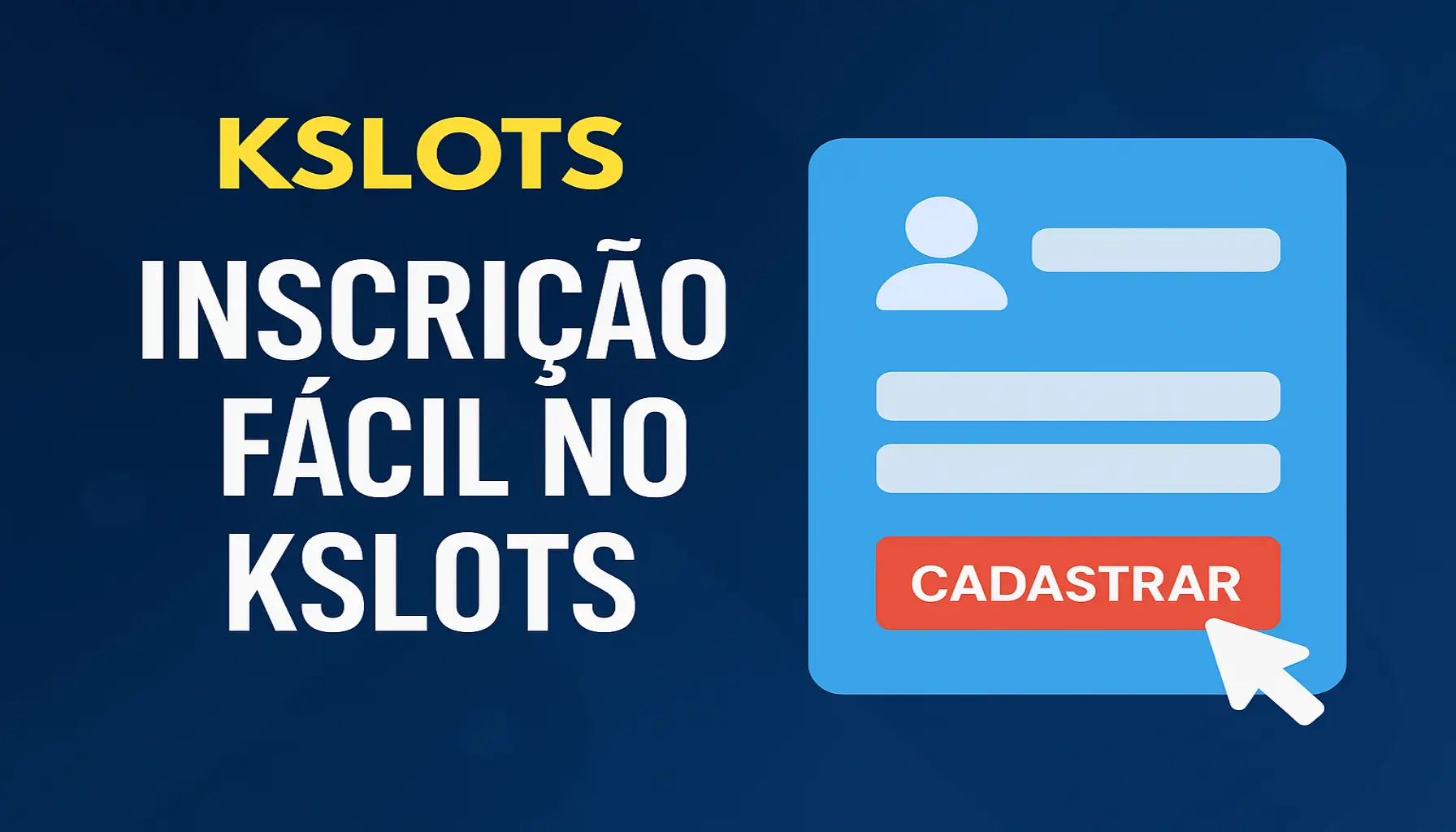 Não Perca tempo, o rRgistro na site KSLOTS